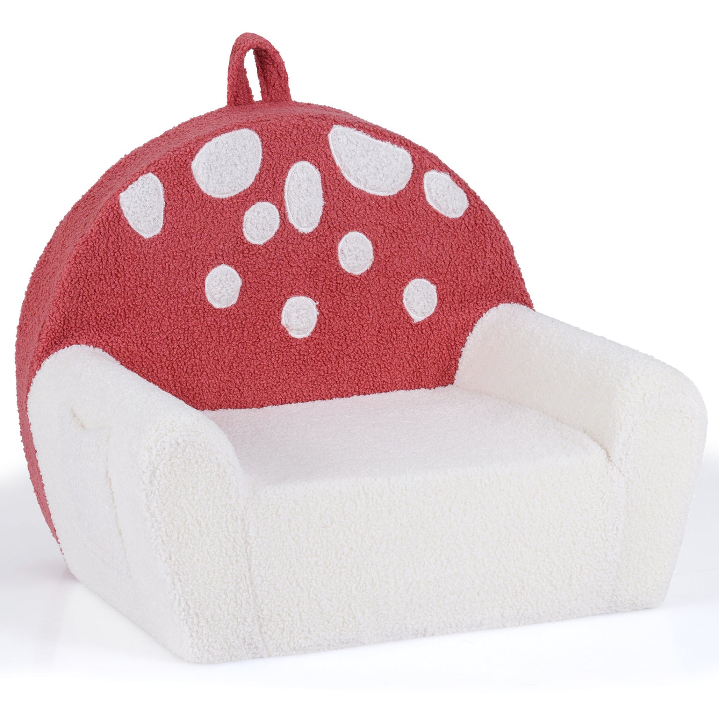 Kids Foam Sofa with Soft Fleece Cover and Armrests
