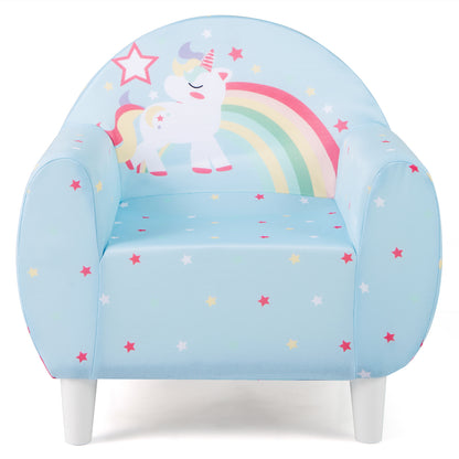 Kids Sofa Chair with Unicorn Pattern and Armrests