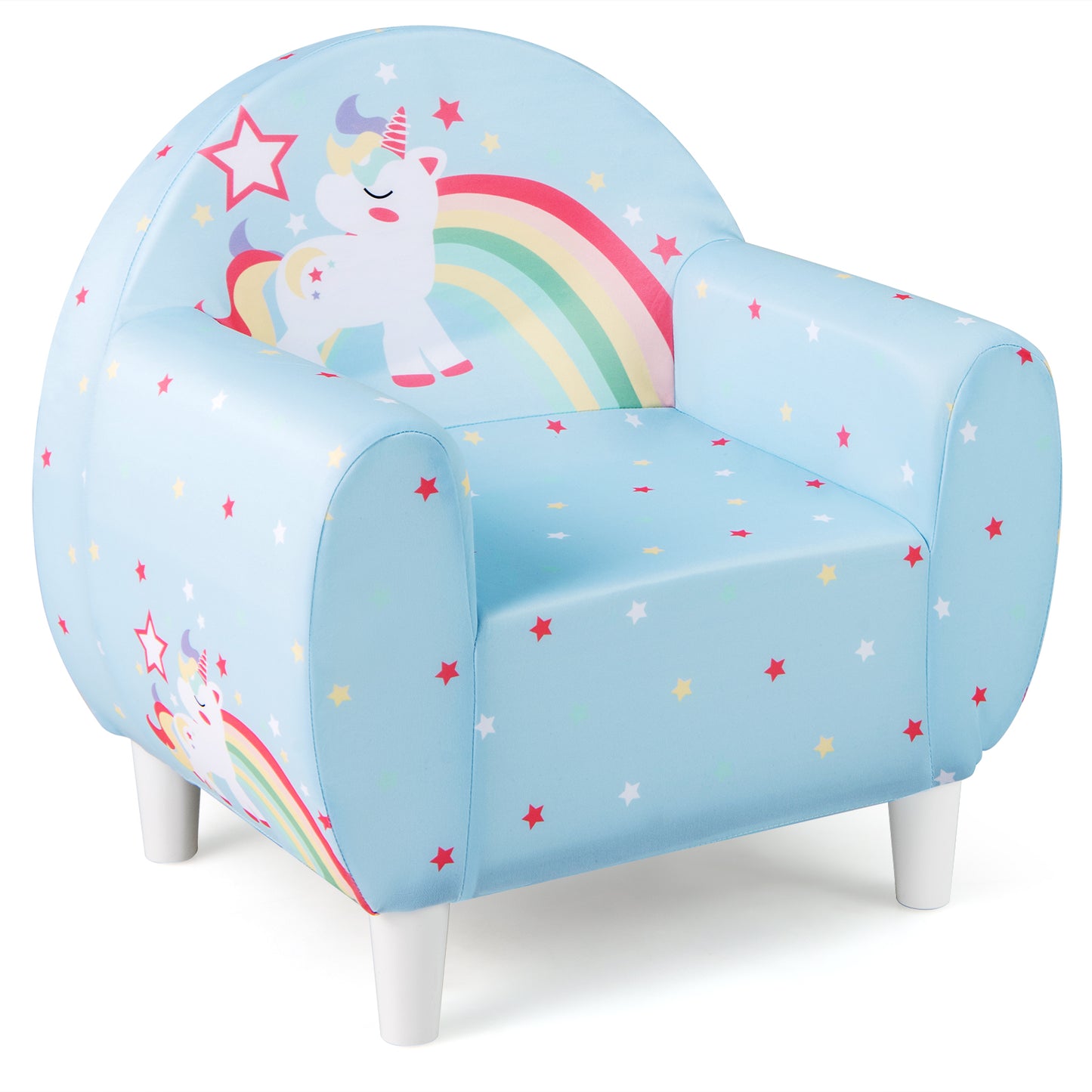 Kids Sofa Chair with Unicorn Pattern and Armrests