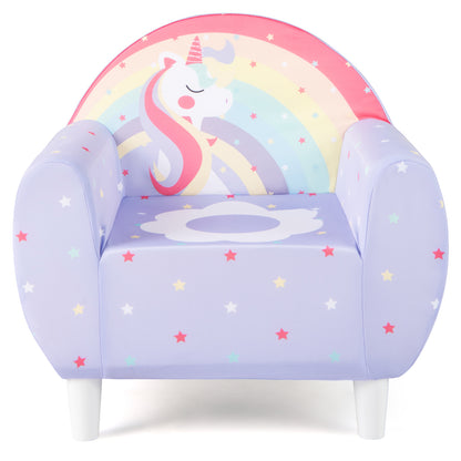 Kids Sofa Chair with Unicorn Pattern and Armrests