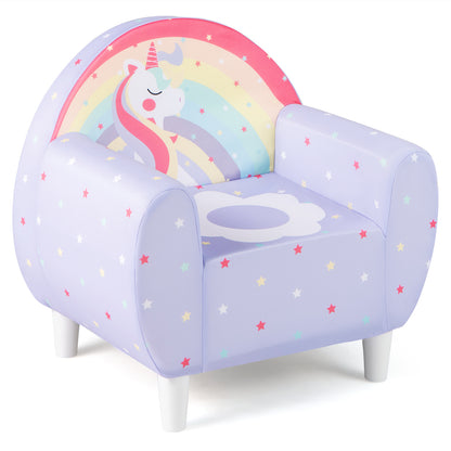 Kids Sofa Chair with Unicorn Pattern and Armrests