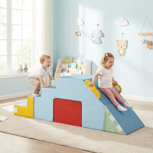 Soft Foam Climber & Slide Set with Velvet Covers