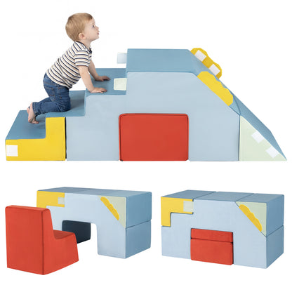 Soft Foam Climber & Slide Set with Velvet Covers