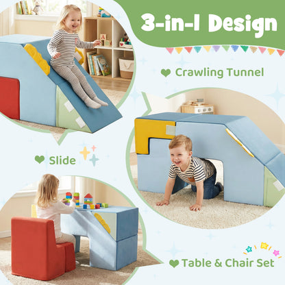 Soft Foam Climber & Slide Set with Velvet Covers