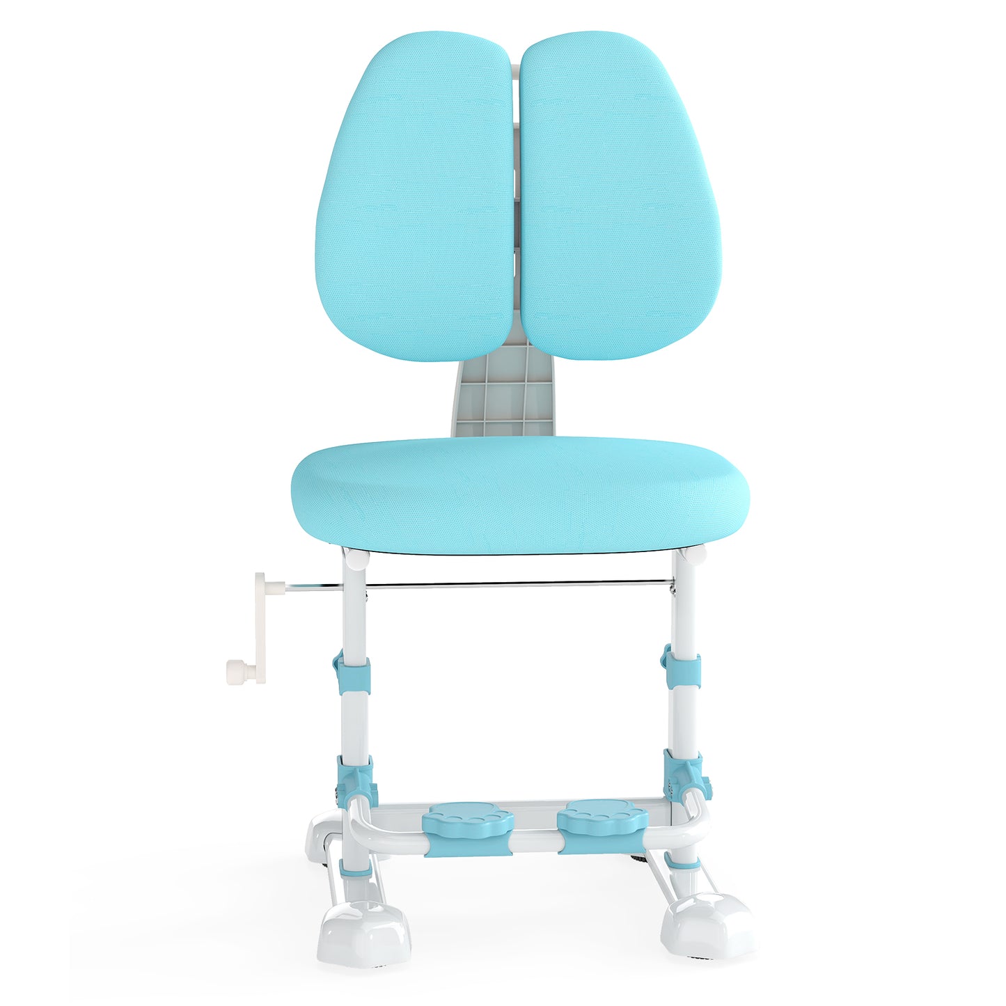 Adjustable Kids Study Chair with Double Backrest and Footrest