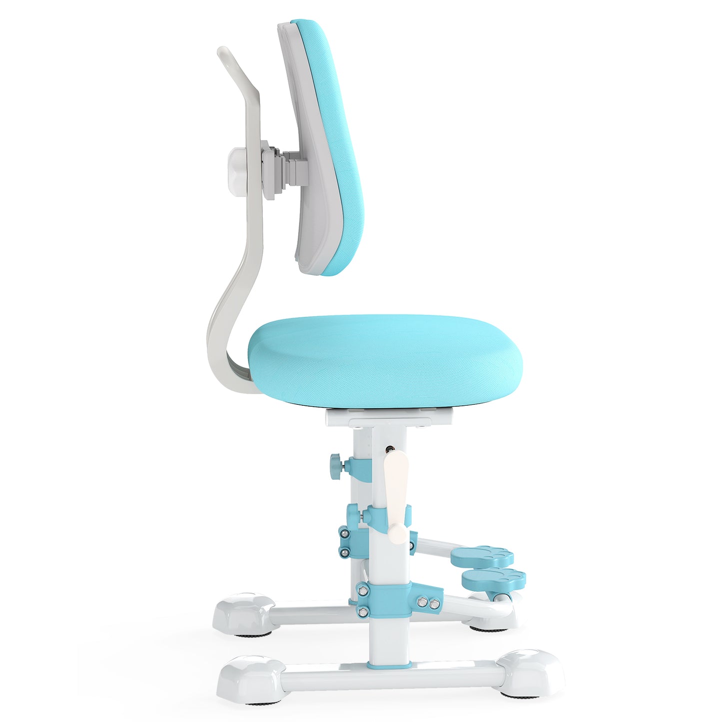 Adjustable Kids Study Chair with Double Backrest and Footrest