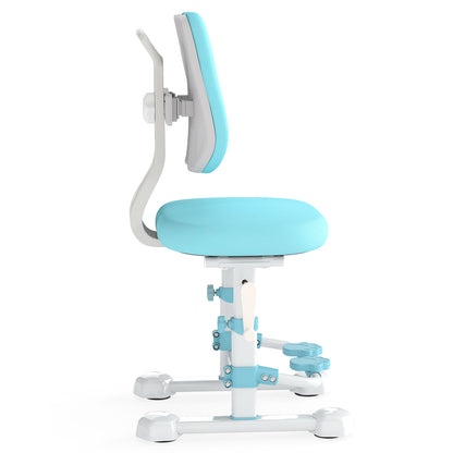 Adjustable Kids Study Chair with Double Backrest and Footrest