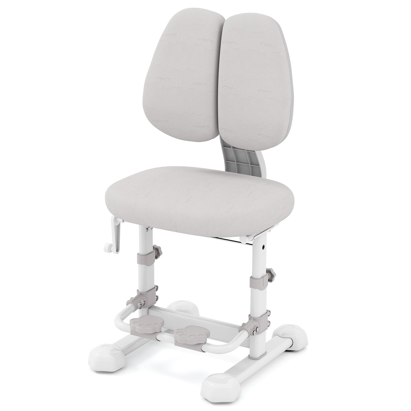 Adjustable Kids Study Chair with Double Backrest and Footrest