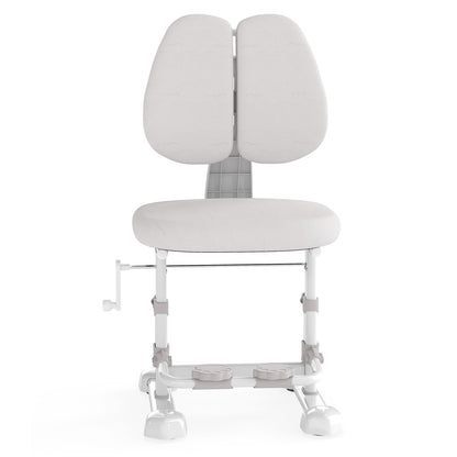 Adjustable Kids Study Chair with Double Backrest and Footrest