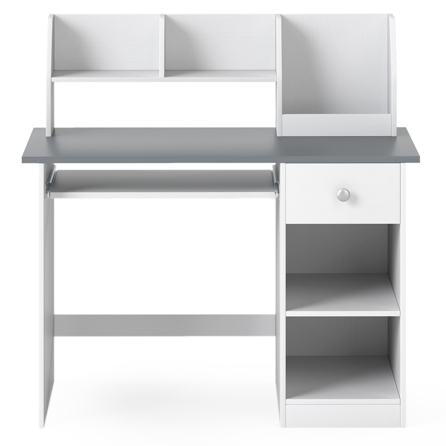 Kids Study Desk with Hutch, Drawer & Keyboard Tray