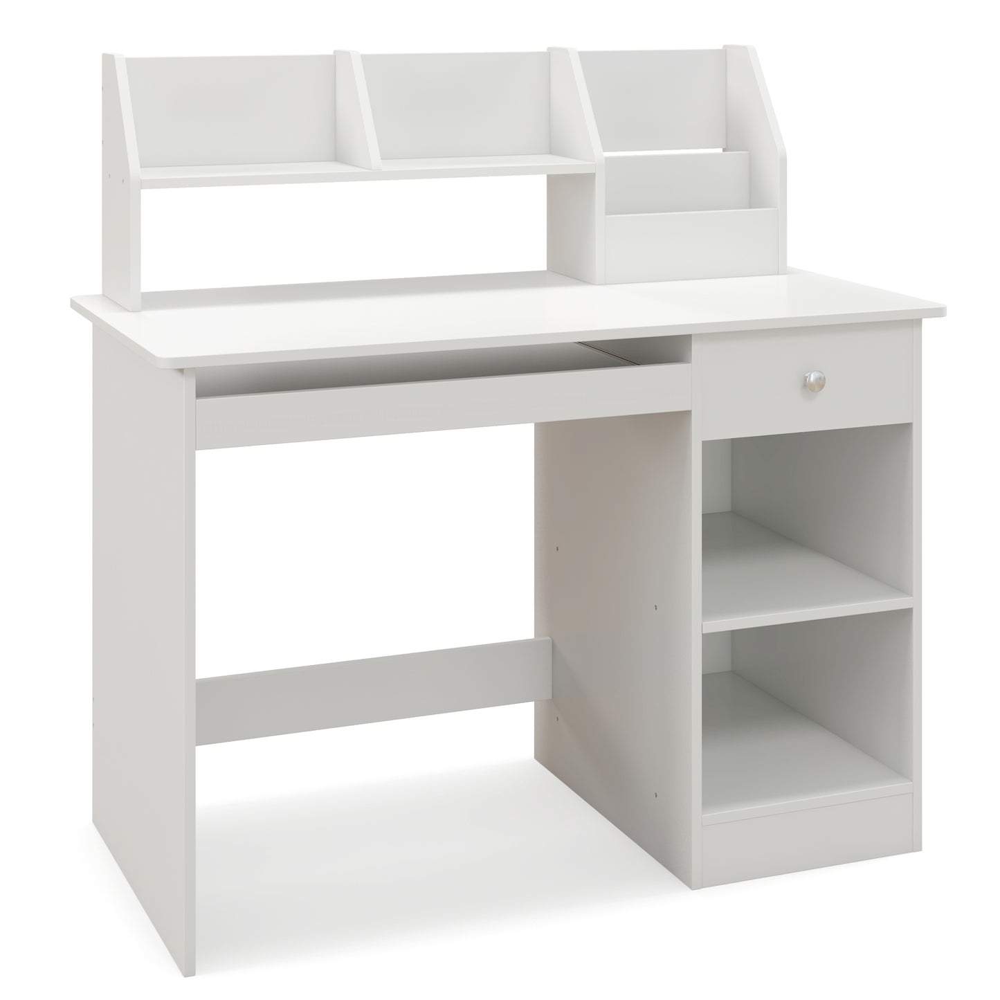 Kids Study Desk with Hutch, Drawer & Keyboard Tray
