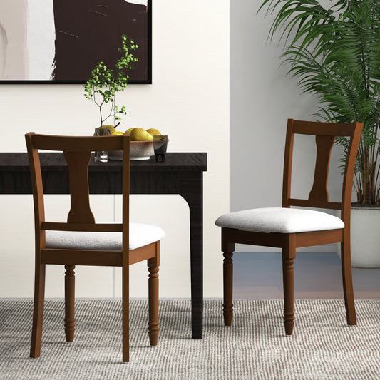 Dining Chair with Storage Compartment and Linen Upholstery