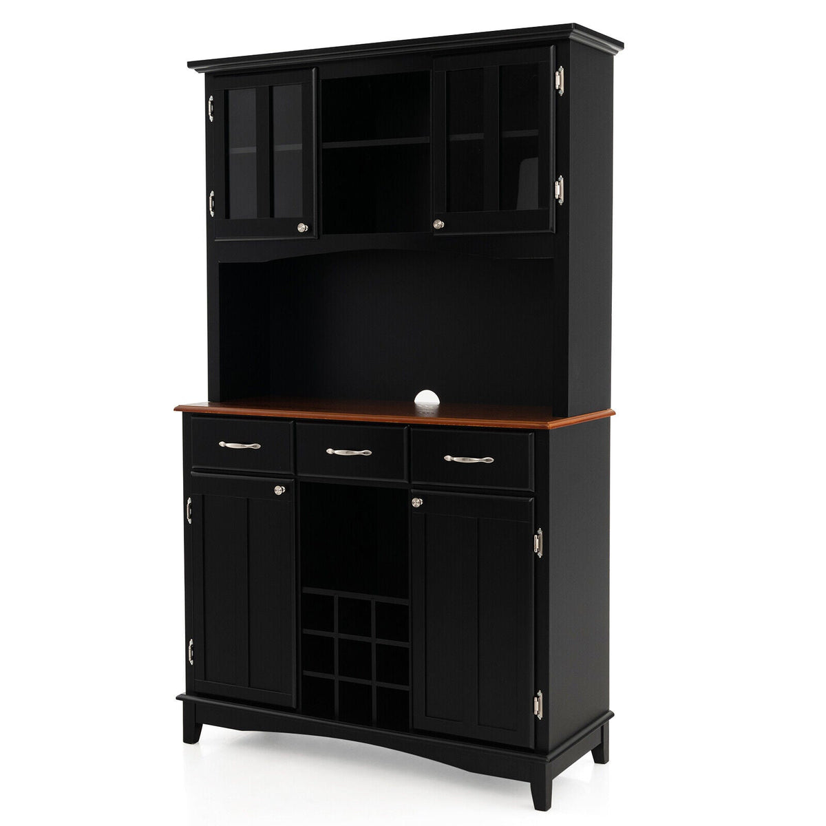 Wood Buffet Hutch Cabinet with 3 Large Drawers