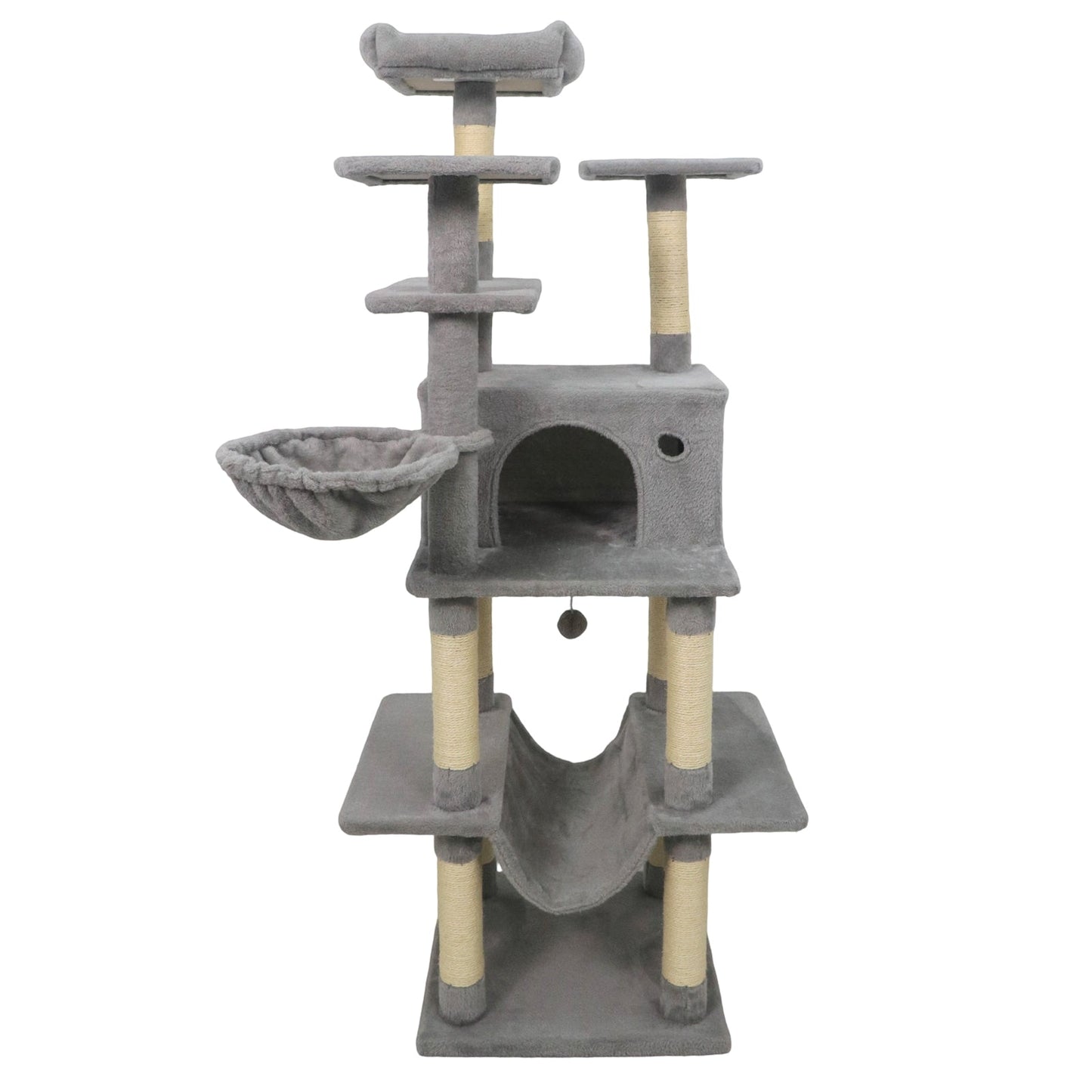 Large Cat Tree for Indoor Cats 63" Tall Cat Tower