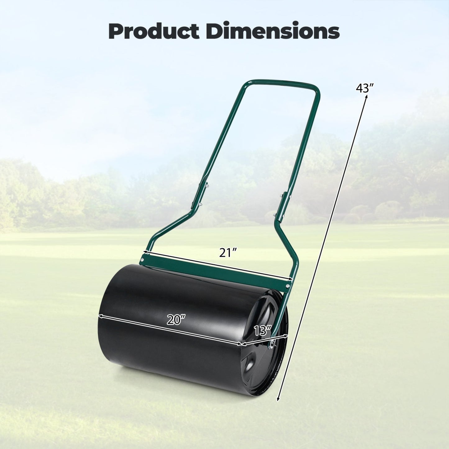 12 Gallon Lawn Roller with U-Shape Handle