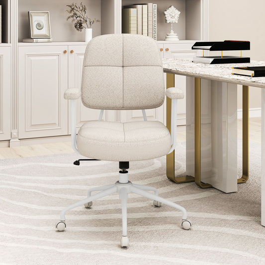Upholstered Task Office Chair with Cushioned Back