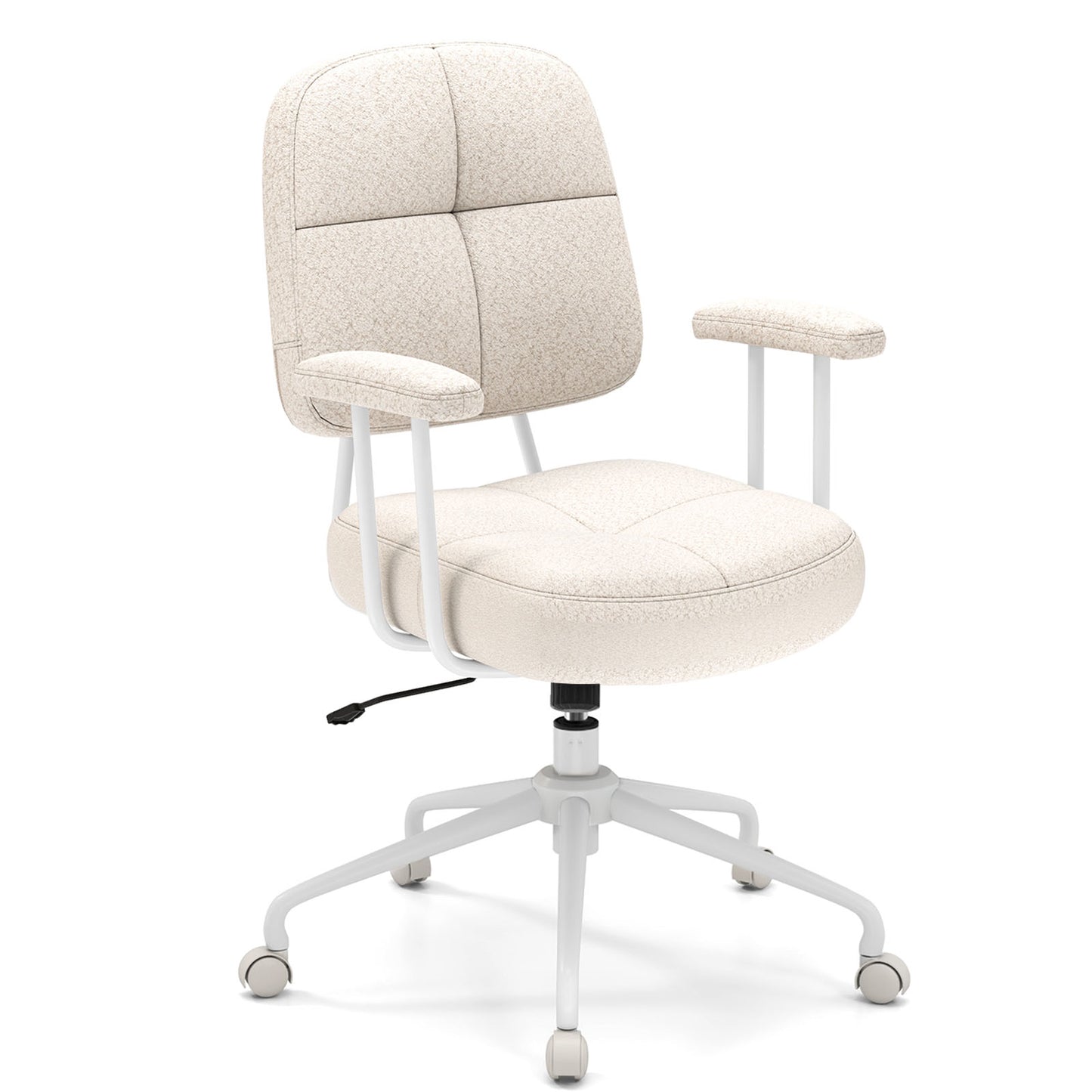 Upholstered Task Office Chair with Cushioned Back