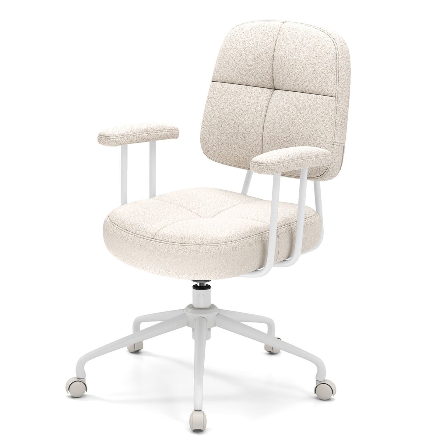 Upholstered Task Office Chair with Cushioned Back