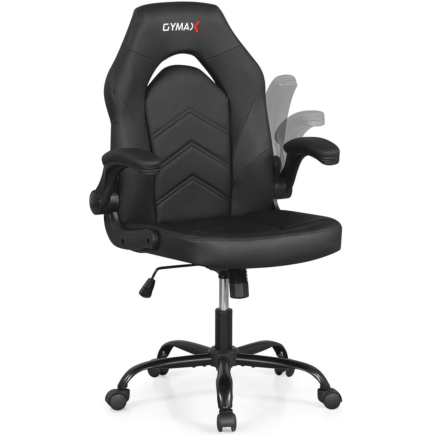 Ergonomic Office Chair with Flip-Up Armrests Black