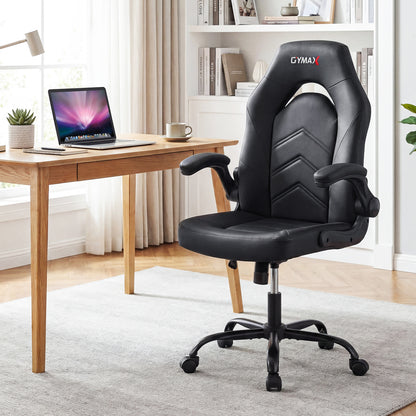 Ergonomic Office Chair with Flip-Up Armrests Black