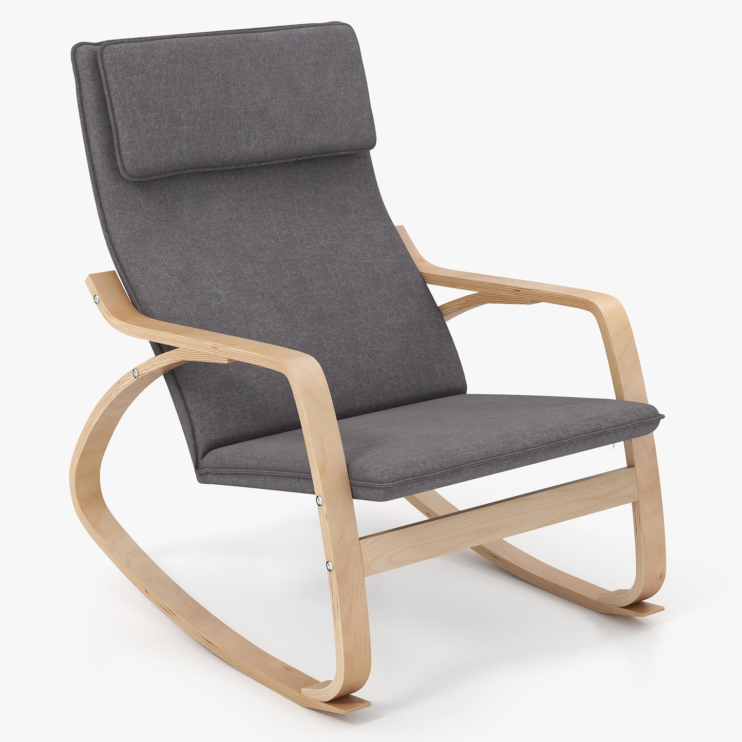 Upholstered Rocking Chair with Removable Cushion