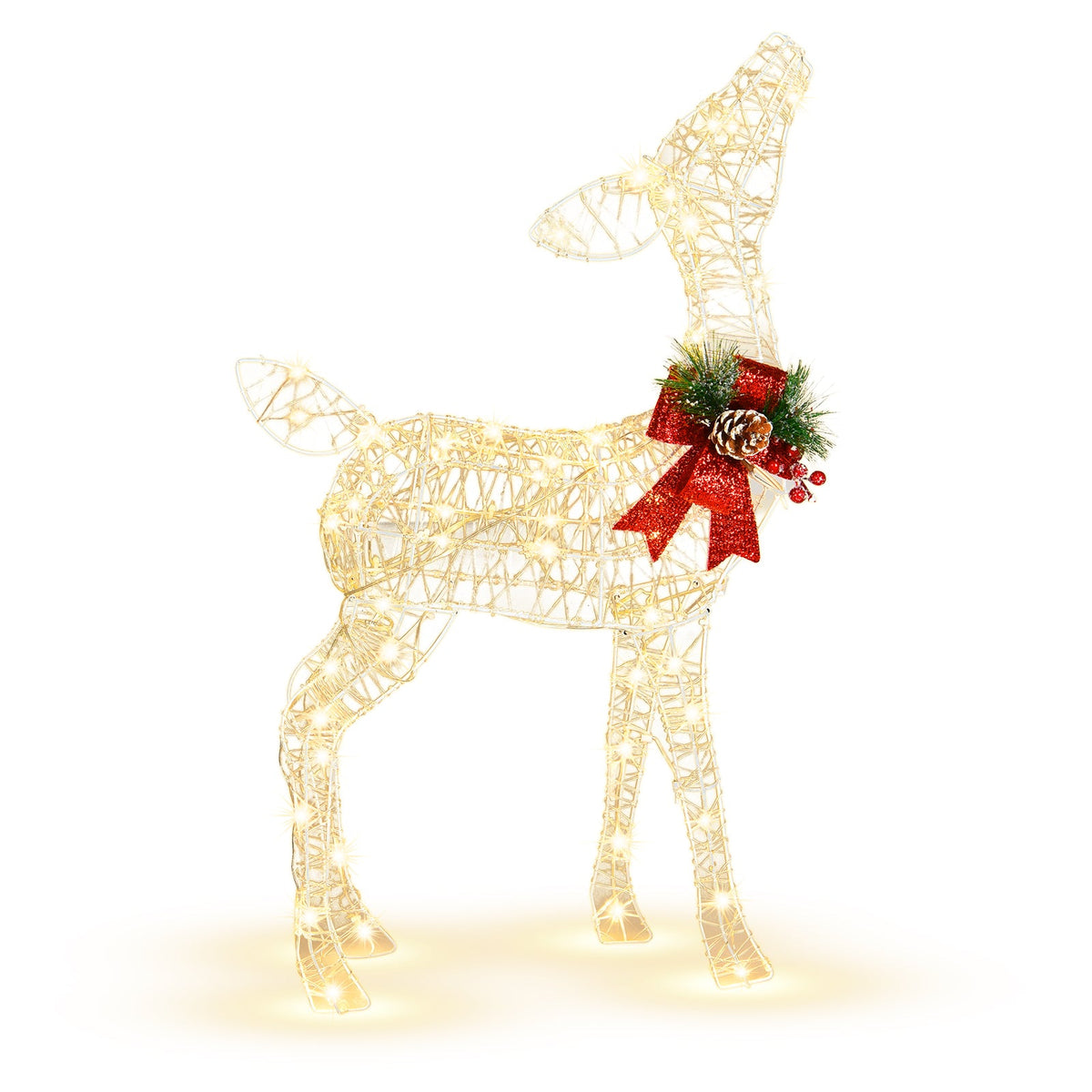 34.5 Inch Lighted Christmas Reindeer Decoration with 50 Warm White LED Lights