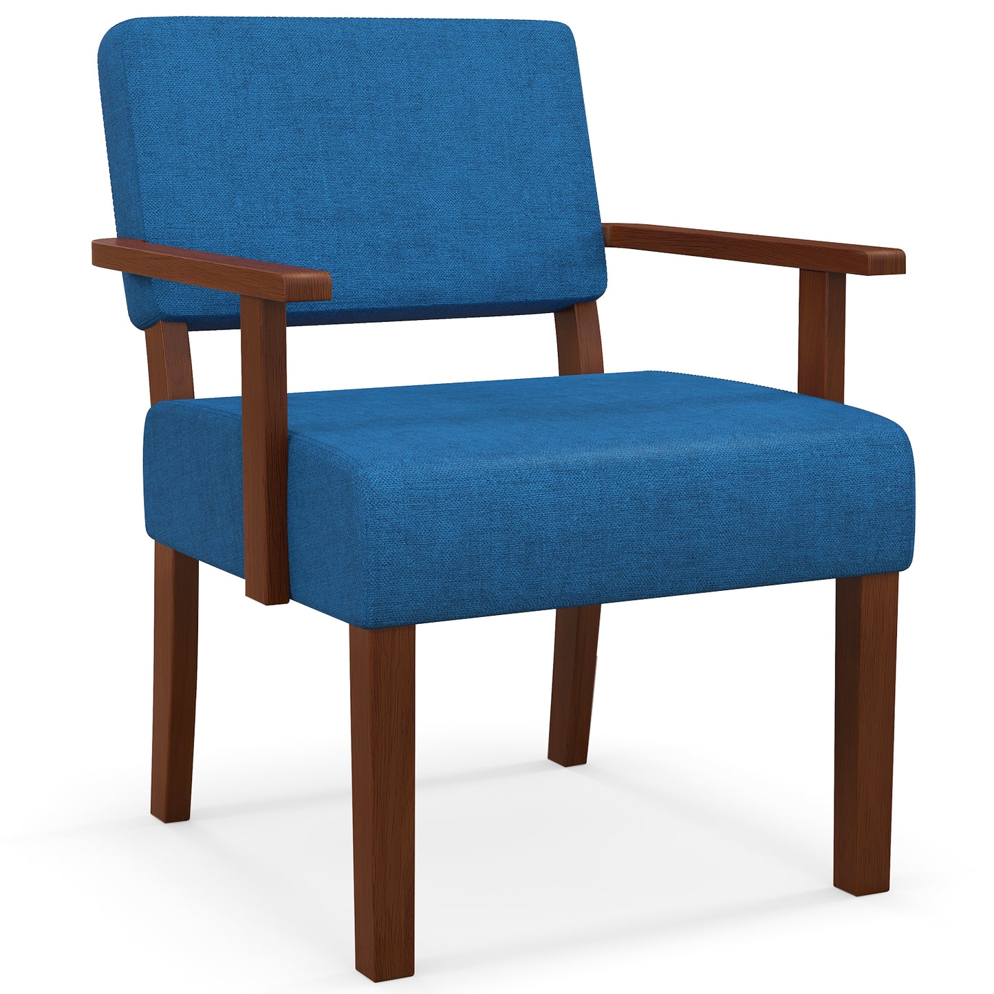 Linen Accent Chair with Padded Seat and Backrest
