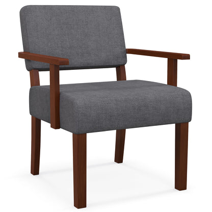 Linen Accent Chair with Padded Seat and Backrest