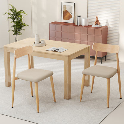 Upholstered Dining Chairs Set of 2 with Curved Back