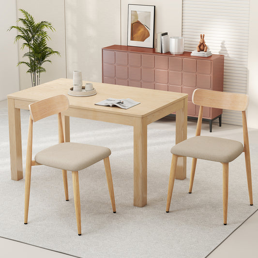 Upholstered Dining Chairs Set of 2 with Curved Back