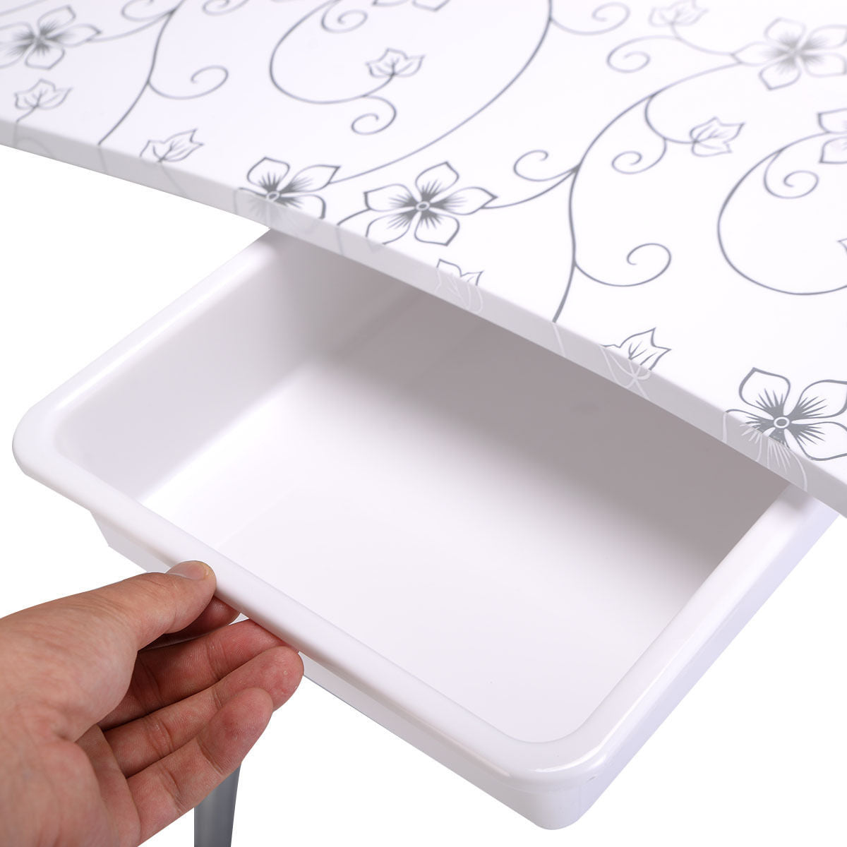 Portable Manicure Table with Drawer and Wrist Cushion