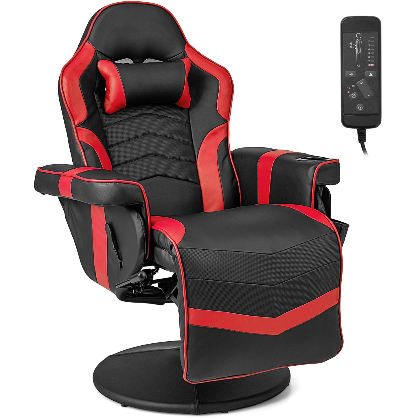 Gaming Recliner Chair with Massage and Adjustable Height