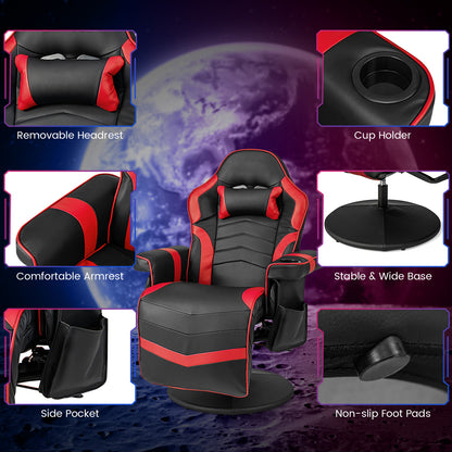 Gaming Recliner Chair with Massage and Adjustable Height