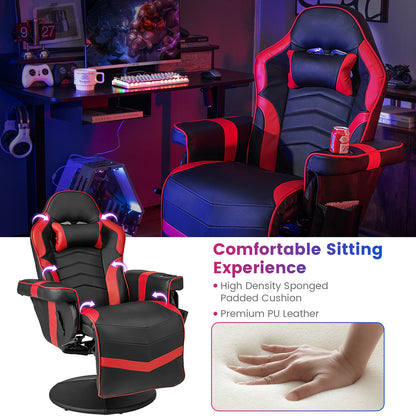 Gaming Recliner Chair with Massage and Adjustable Height