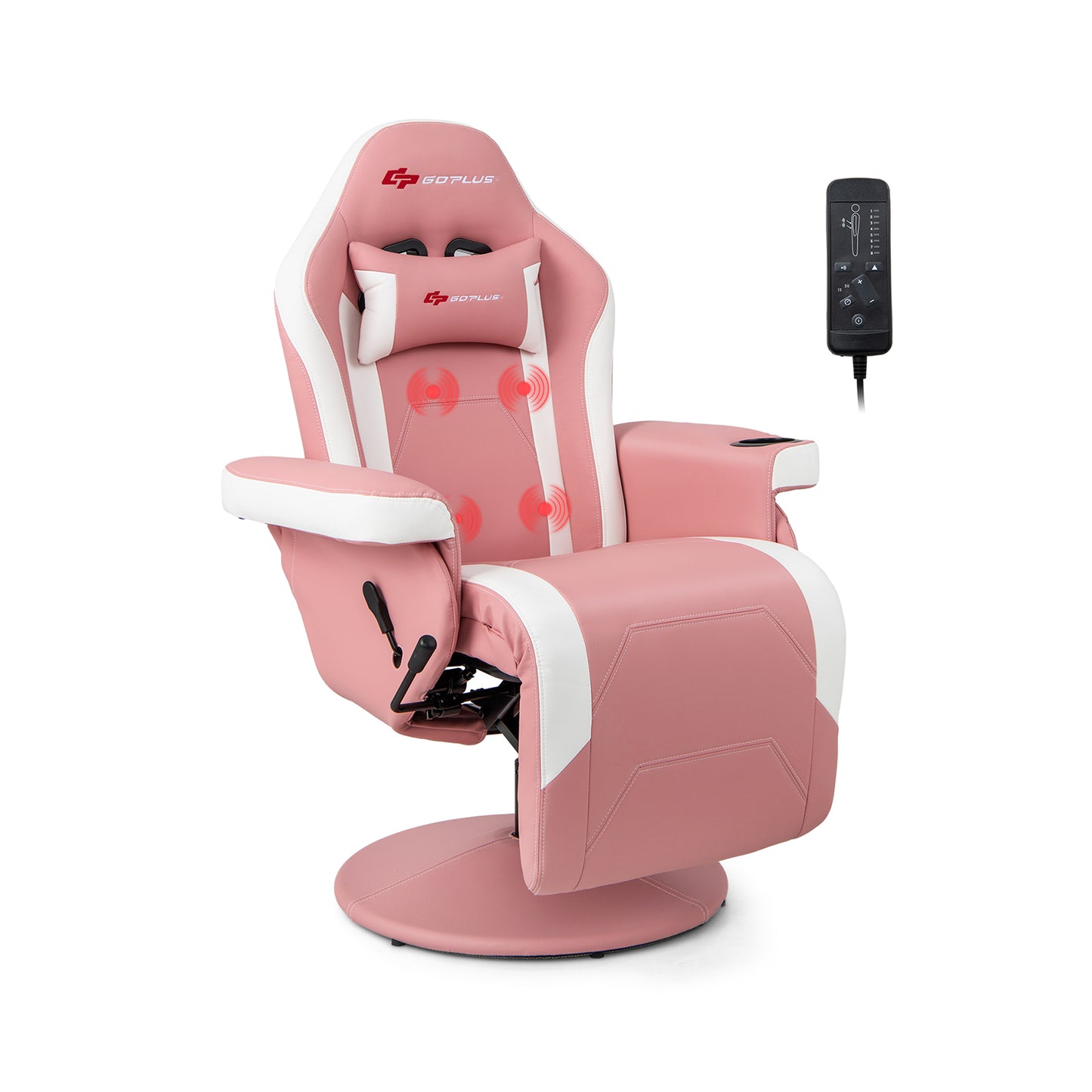 Gaming Recliner Chair with Massage and Adjustable Height