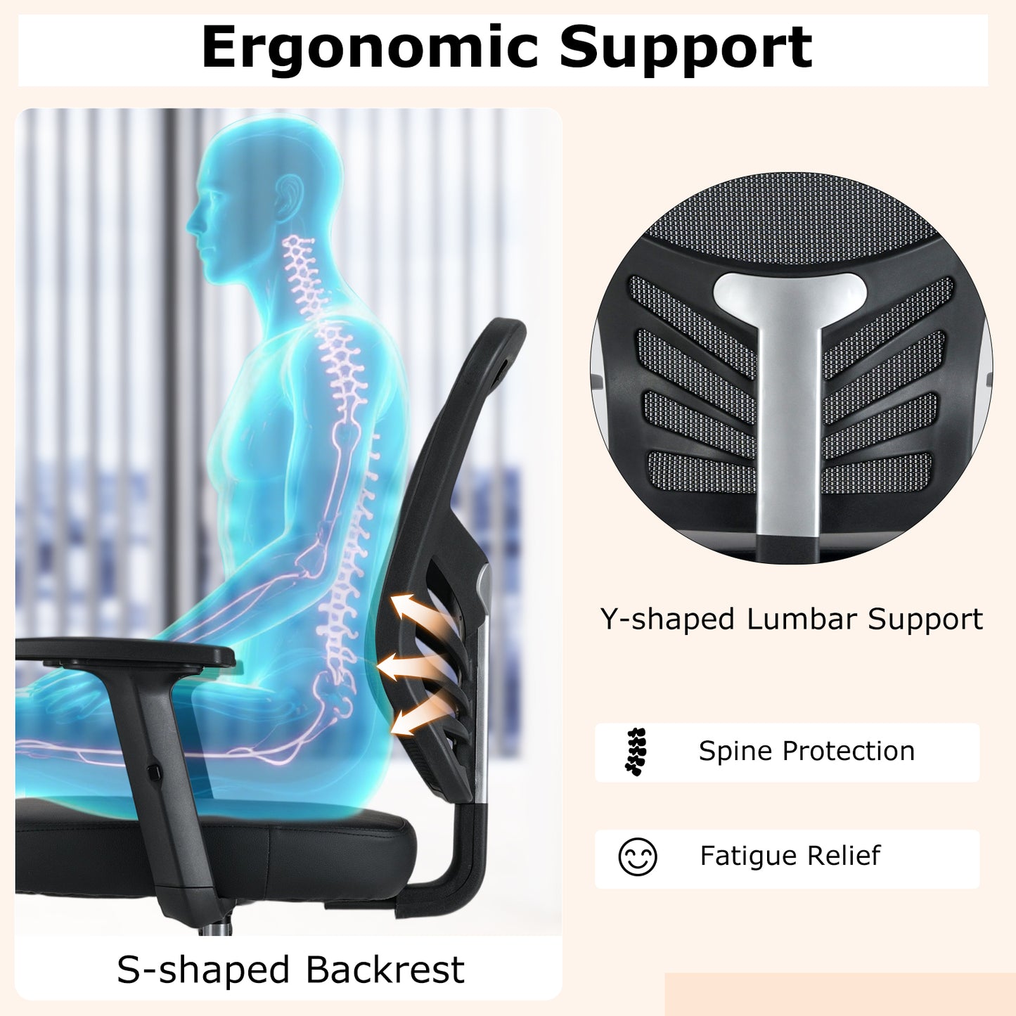 Mesh Drafting Chair with Adjustable Footrest Ring