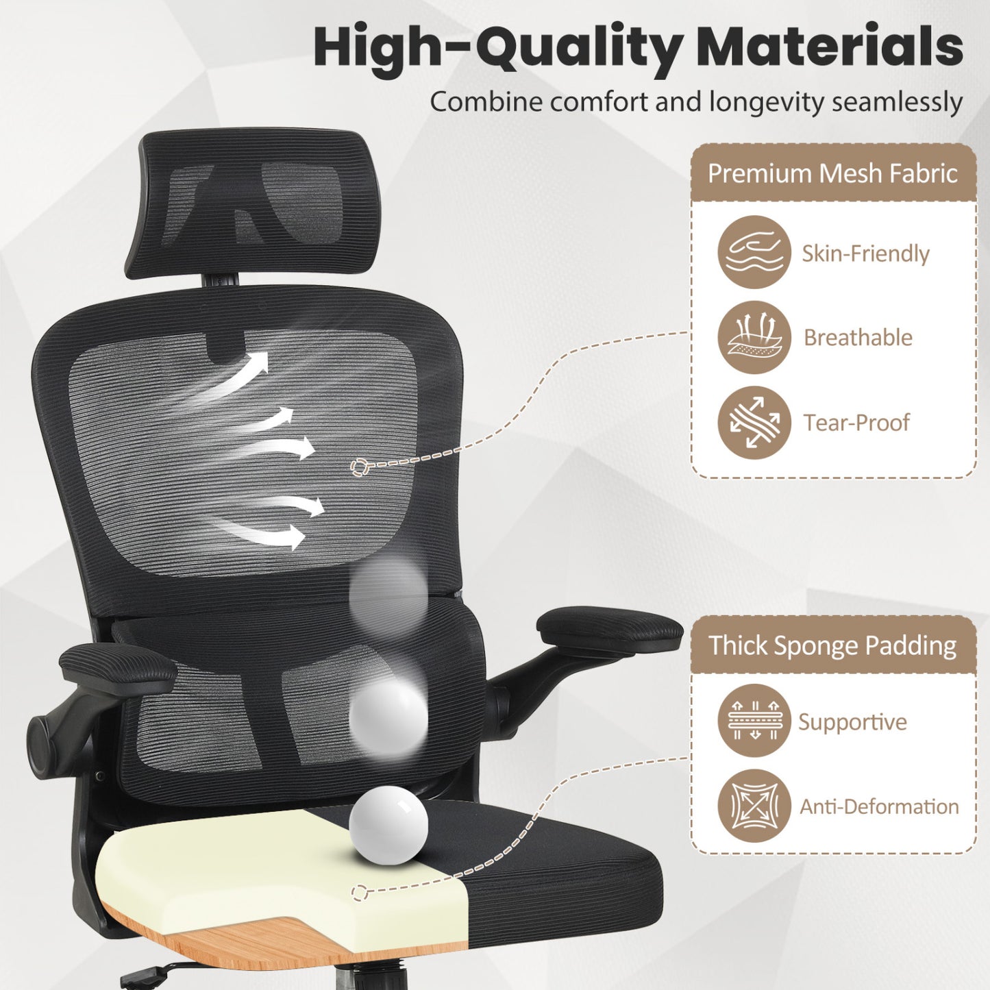 Ergonomic Mesh Office Chair with Lumbar Support
