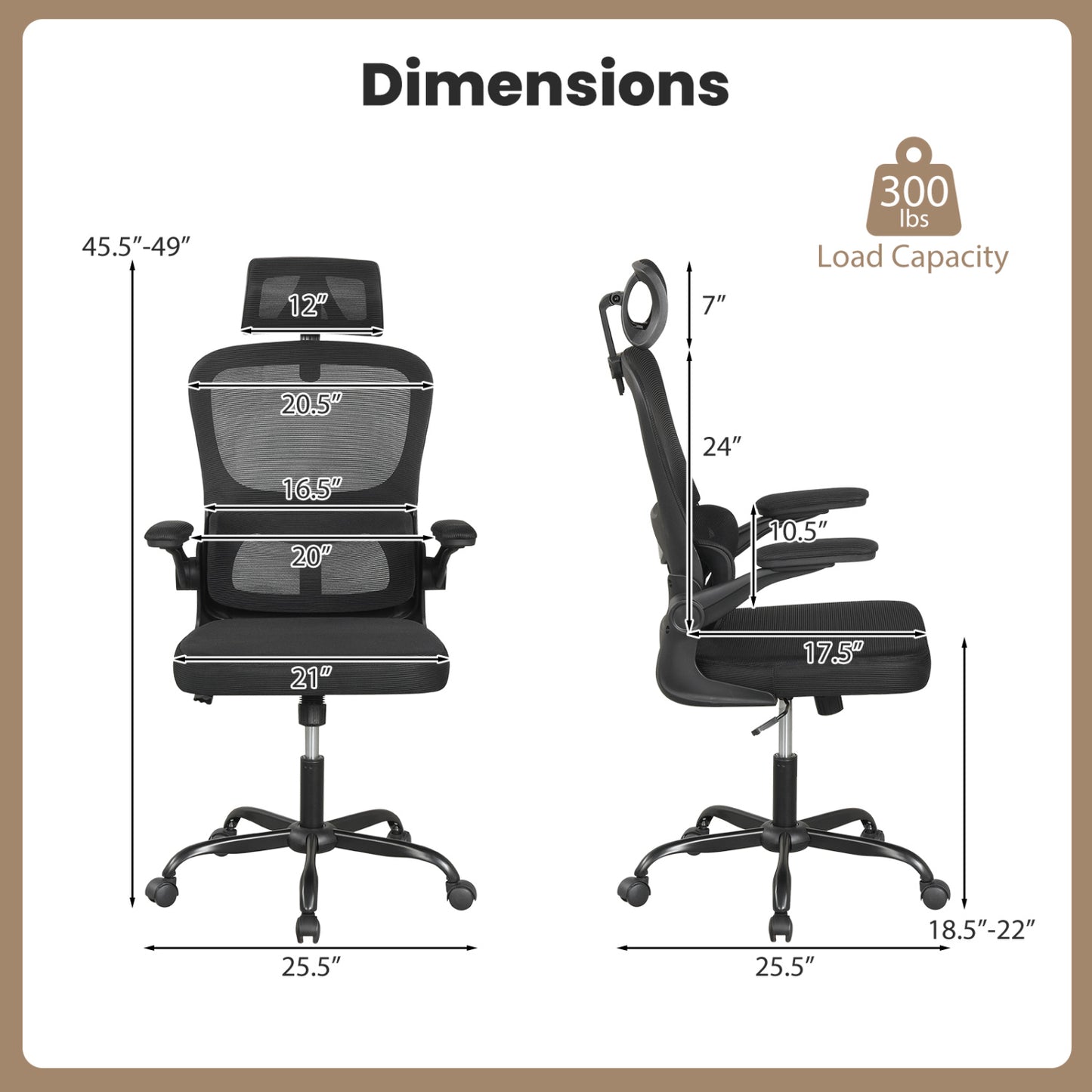 Ergonomic Mesh Office Chair with Lumbar Support