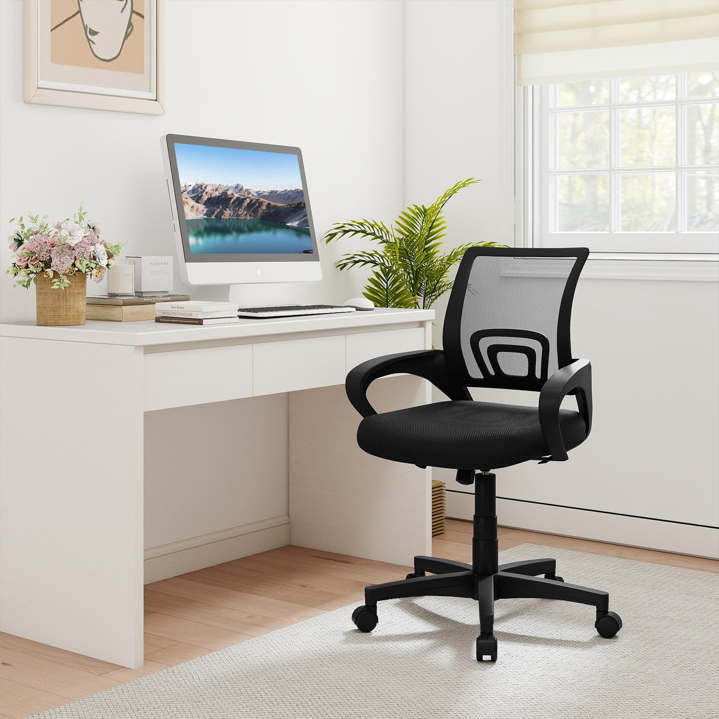 Mid-Back Mesh Office Chair with Lumbar Support