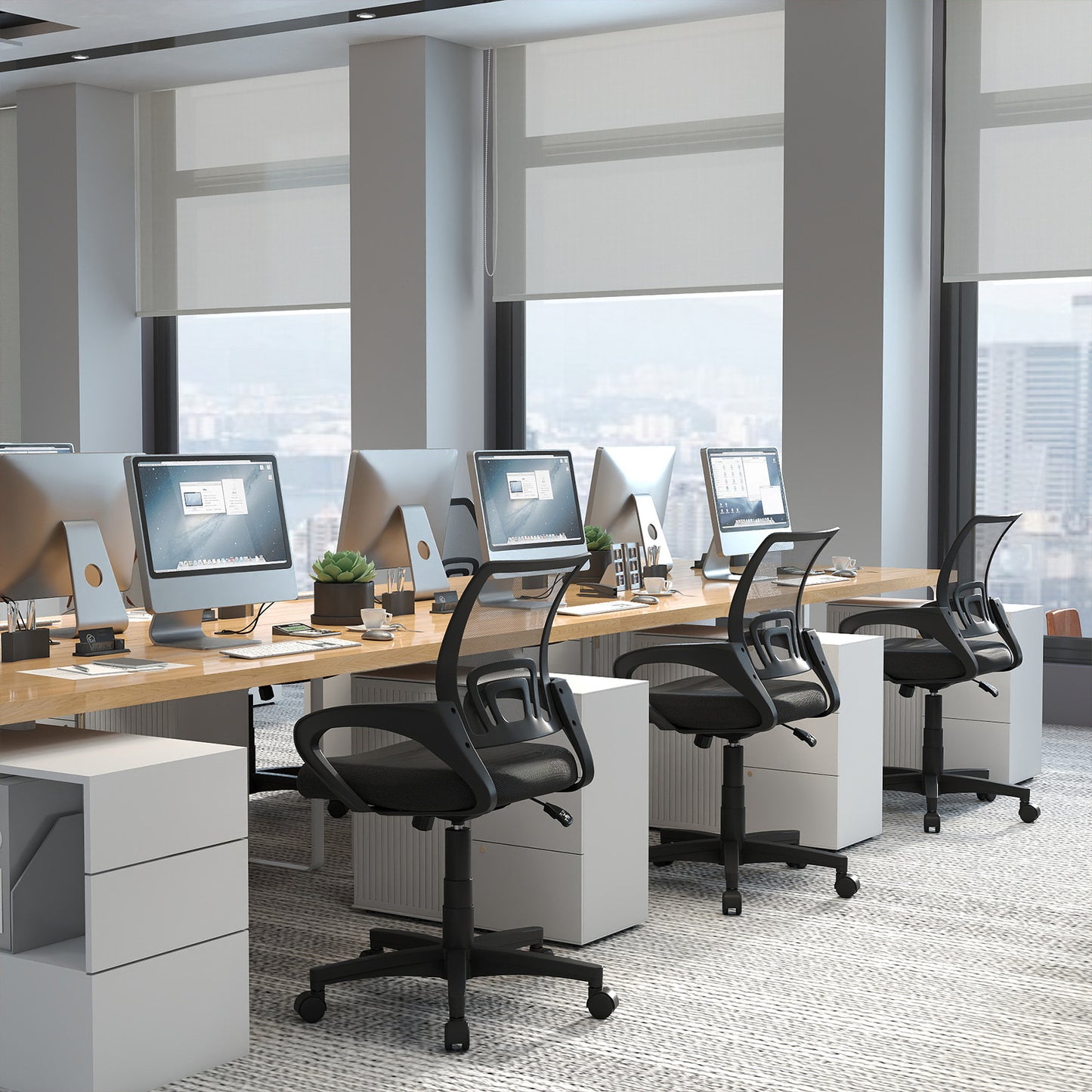 Mid-Back Mesh Office Chair with Lumbar Support
