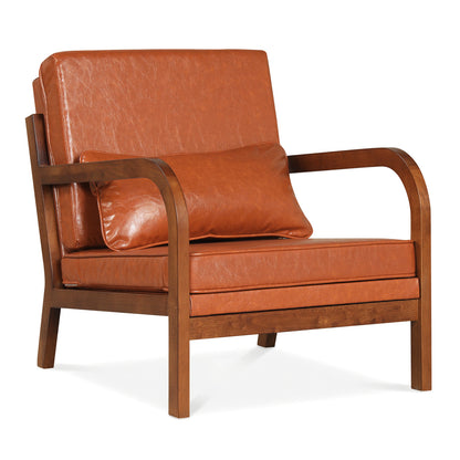 Upholstered Accent Chair with Removable Cushions
