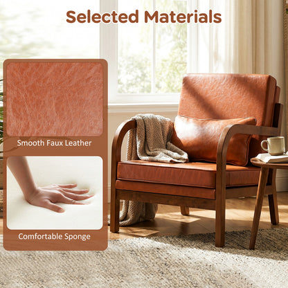 Upholstered Accent Chair with Removable Cushions