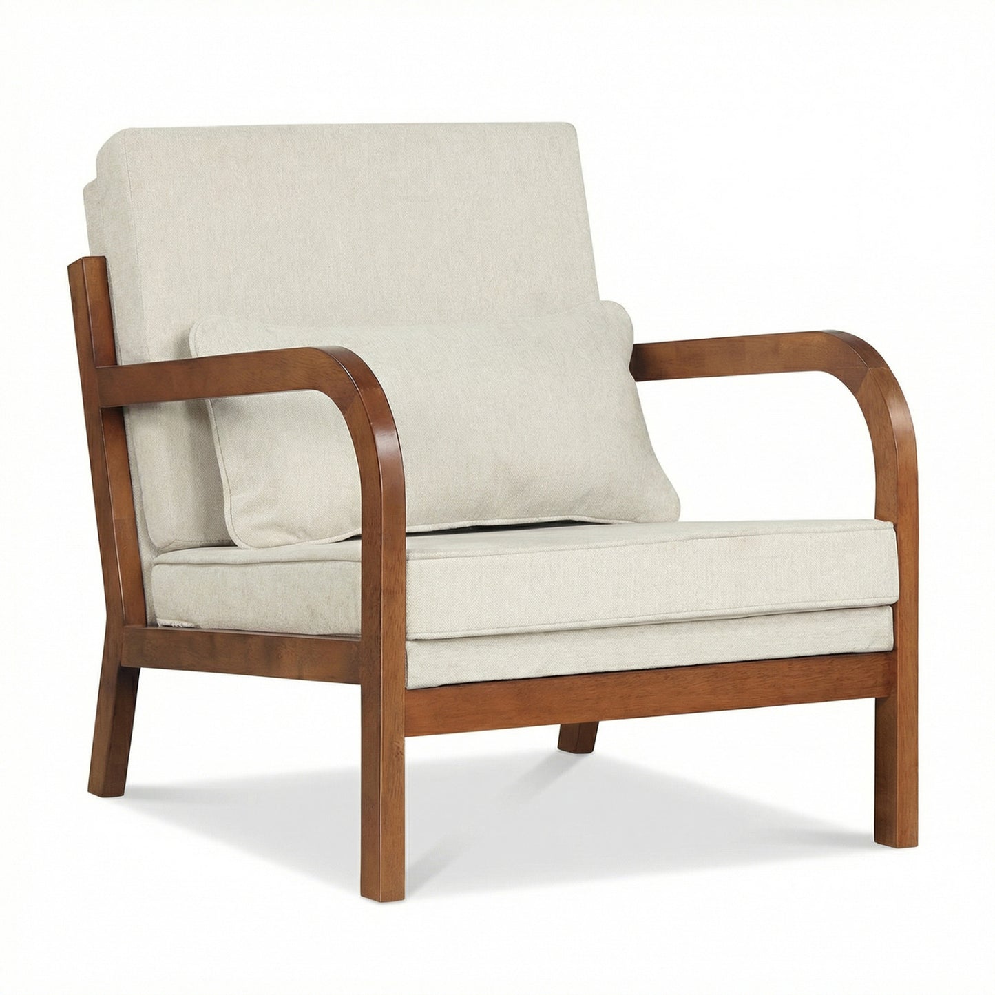 Upholstered Accent Chair with Removable Cushions