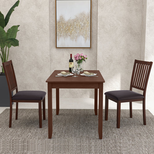Upholstered Dining Chairs Set of 2 with High Backrest