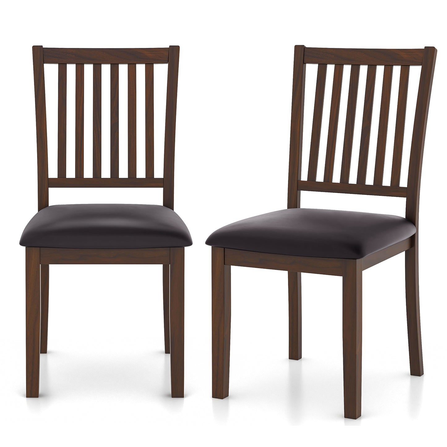 Upholstered Dining Chairs Set of 2 with High Backrest