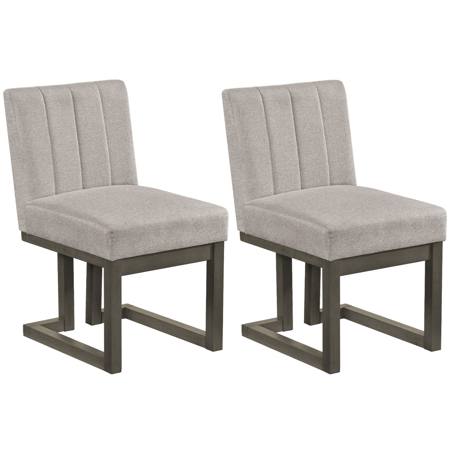 Upholstered Dining Chairs Set of 2 with Padded Seat