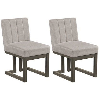 Upholstered Dining Chairs Set of 2 with Padded Seat