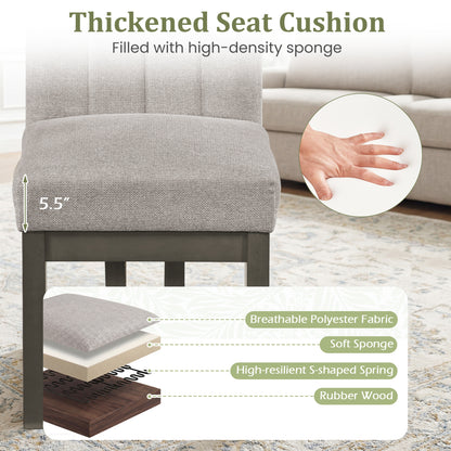 Upholstered Dining Chairs Set of 2 with Padded Seat