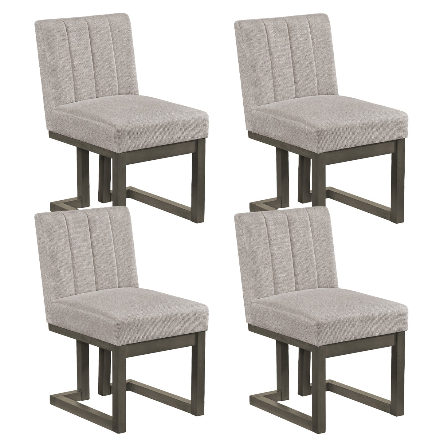 Upholstered Dining Chairs Set of 4 with Padded Seats
