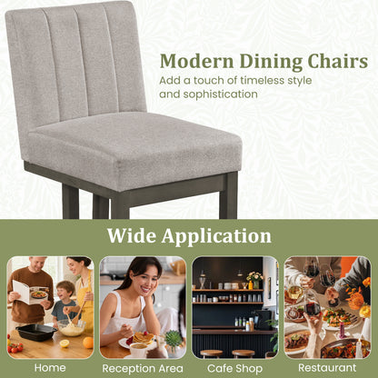 Upholstered Dining Chairs Set of 4 with Padded Seats